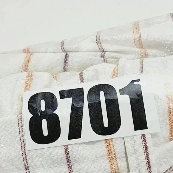 Loft High Rise Shorts Paper bag Cotton Striped Size L Women's 8701 - Picture 7 of 7